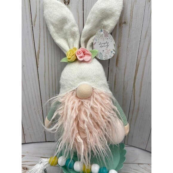 Bunny gnome bead garland cake stand lot decor bundle tiered tray set - Picture 3 of 5